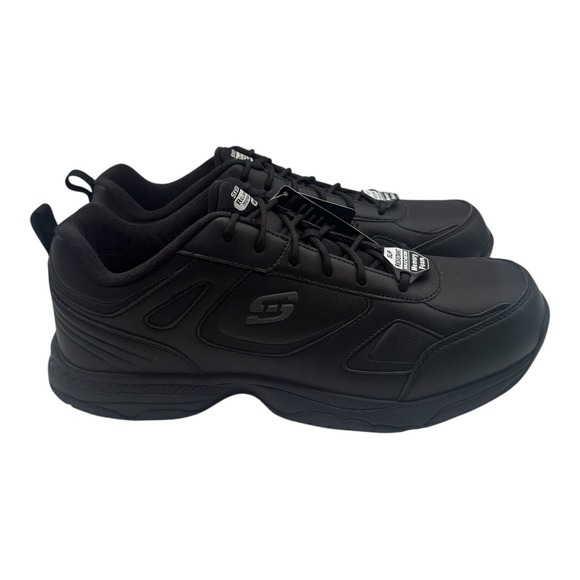 Skechers Dighton SR Work Shoes Men Sz 14 Black Slip Resistant Sneakers 77111 BLK